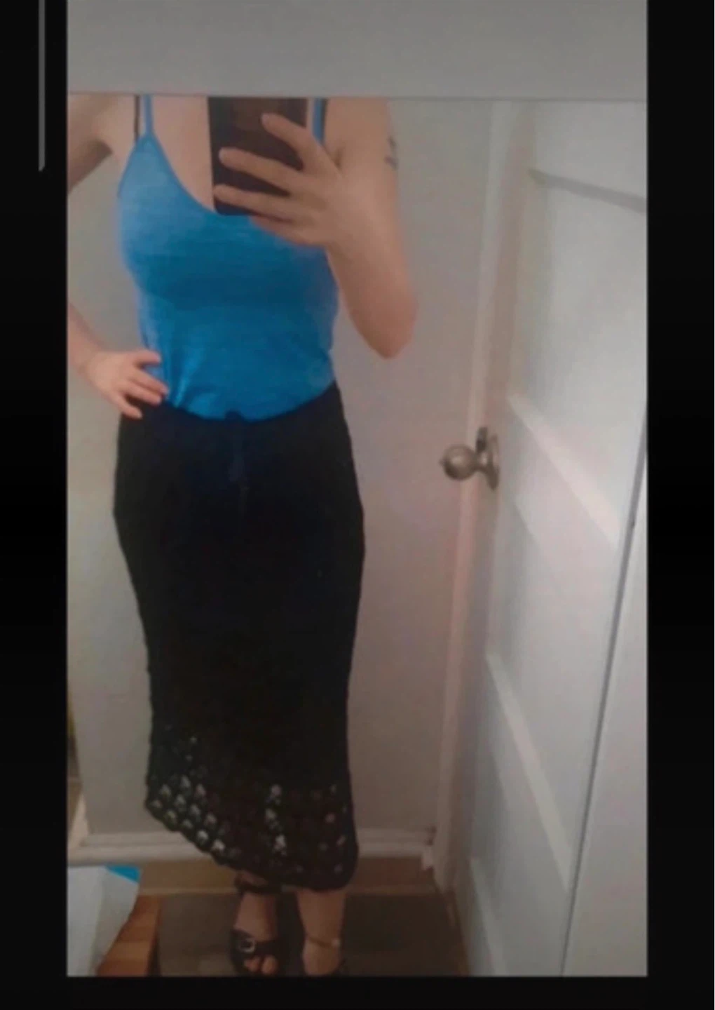Black Crochet Skirt - photo 2