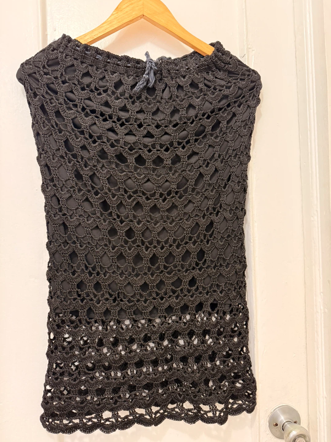 Black Crochet Skirt
