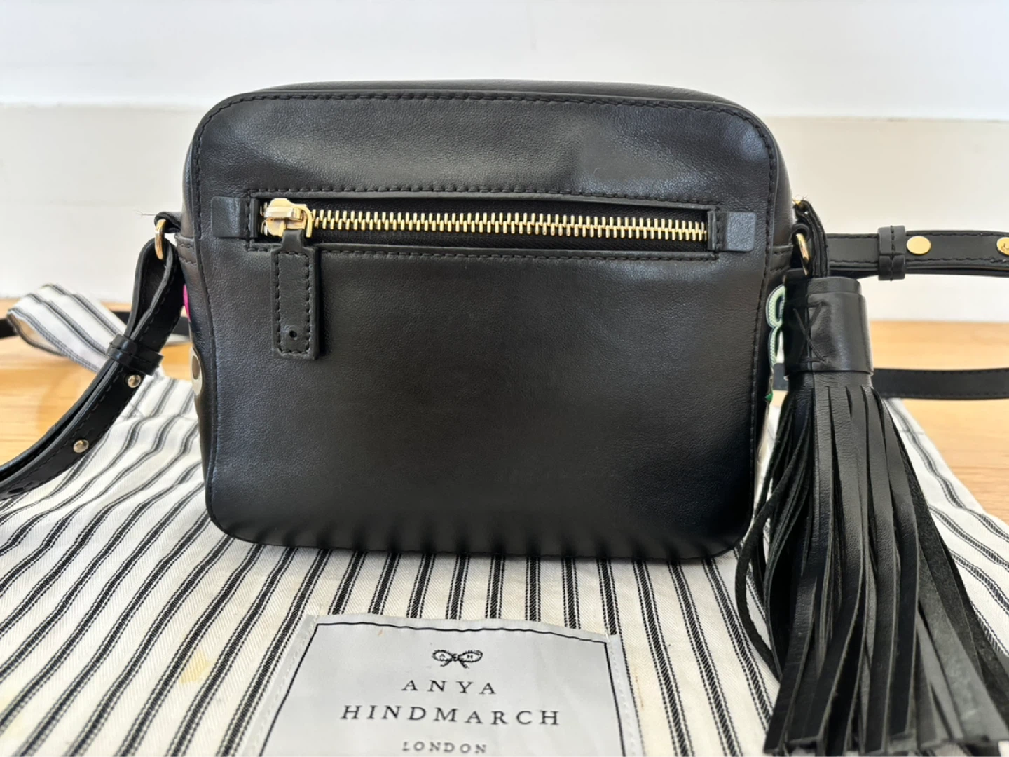 Anya Hindmarch authentic Black Leather Crossbody Bag - photo 3