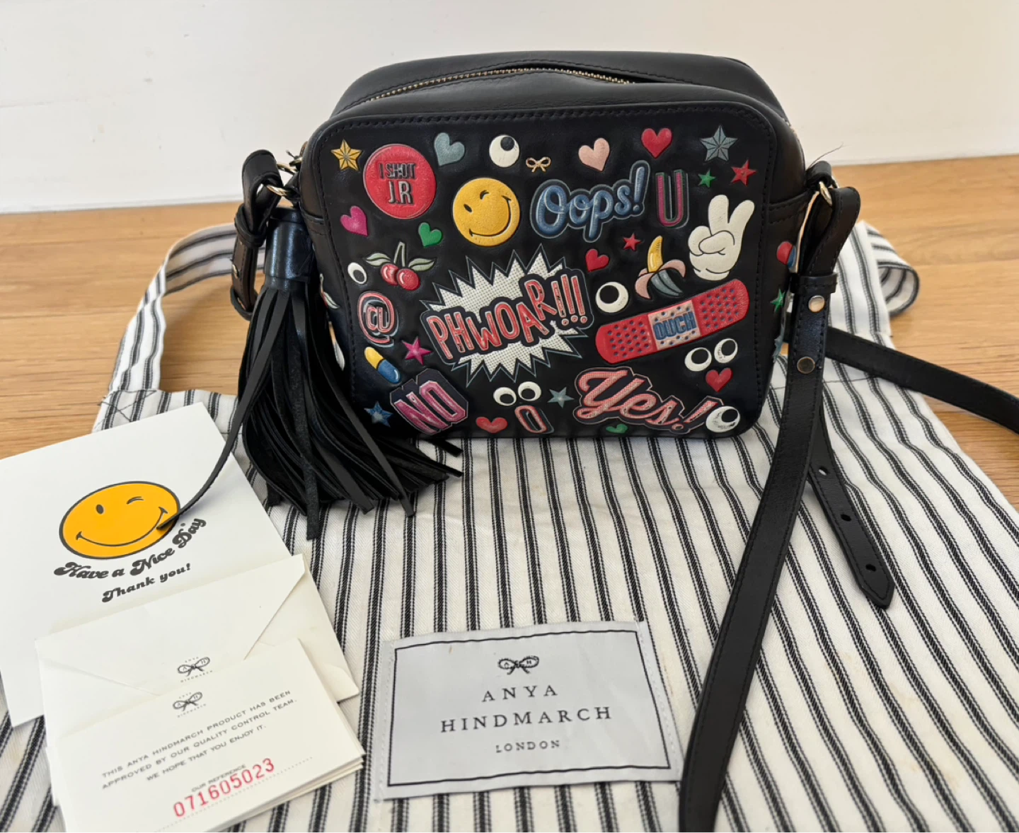 Anya Hindmarch authentic Black Leather Crossbody Bag - photo 2