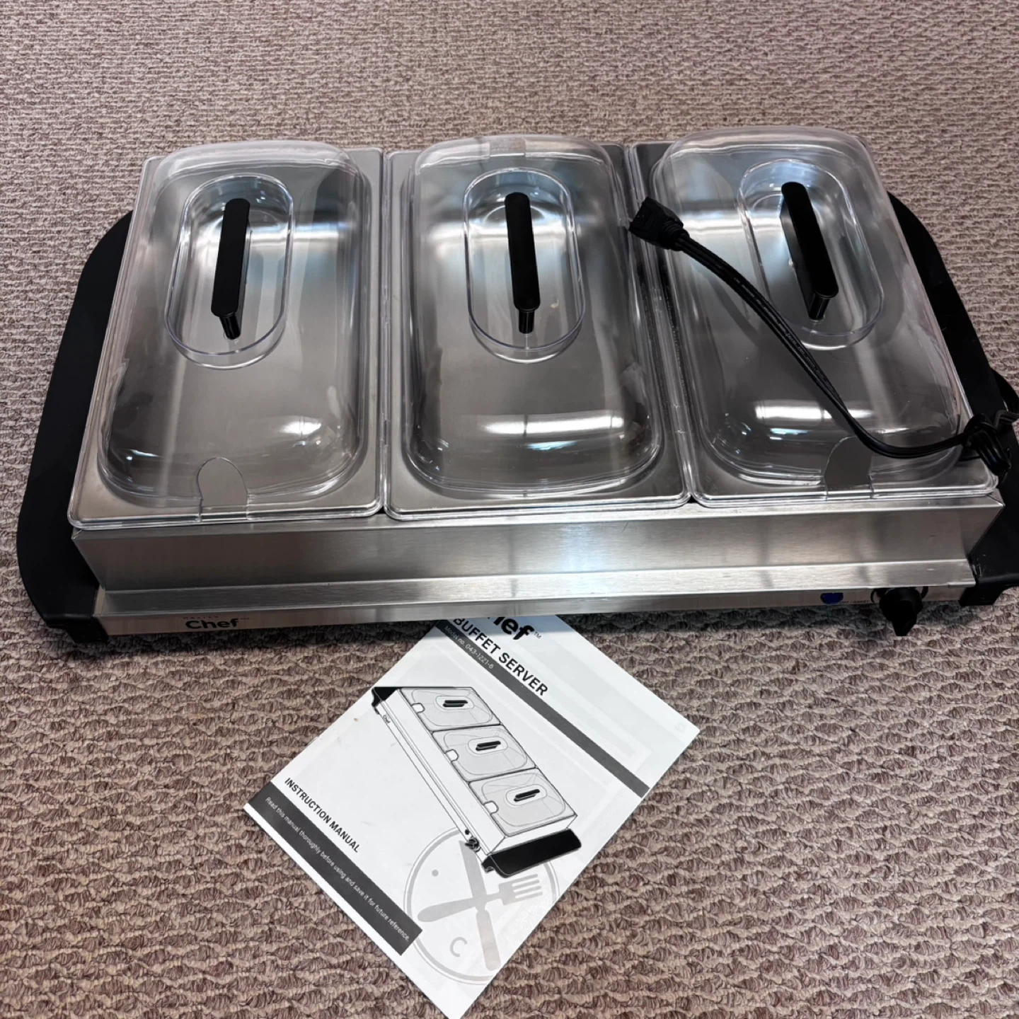 Master Chef Buffet Server with 3 Trays