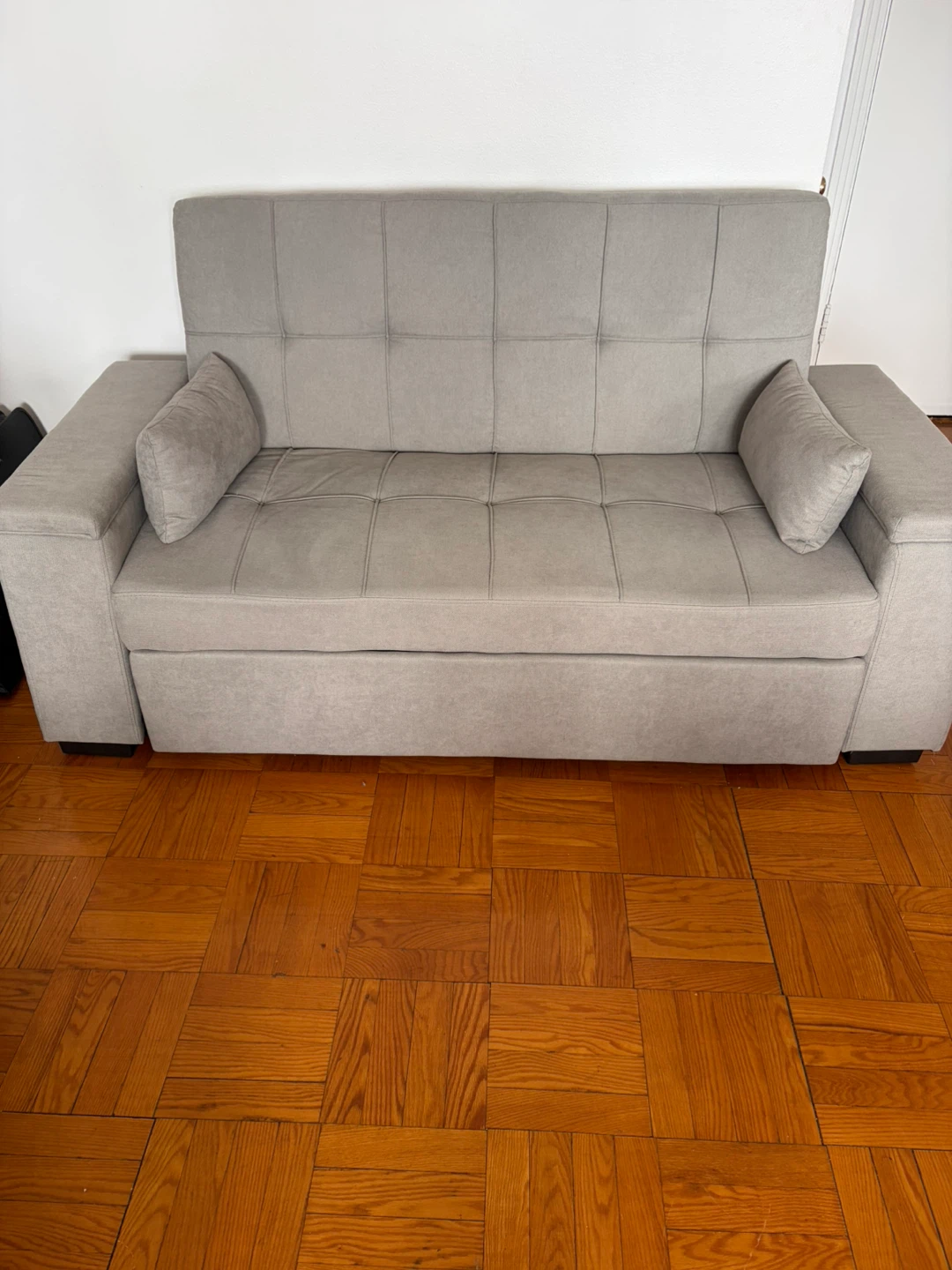 Gray Love Seat Futon for sale - like new - photo 3