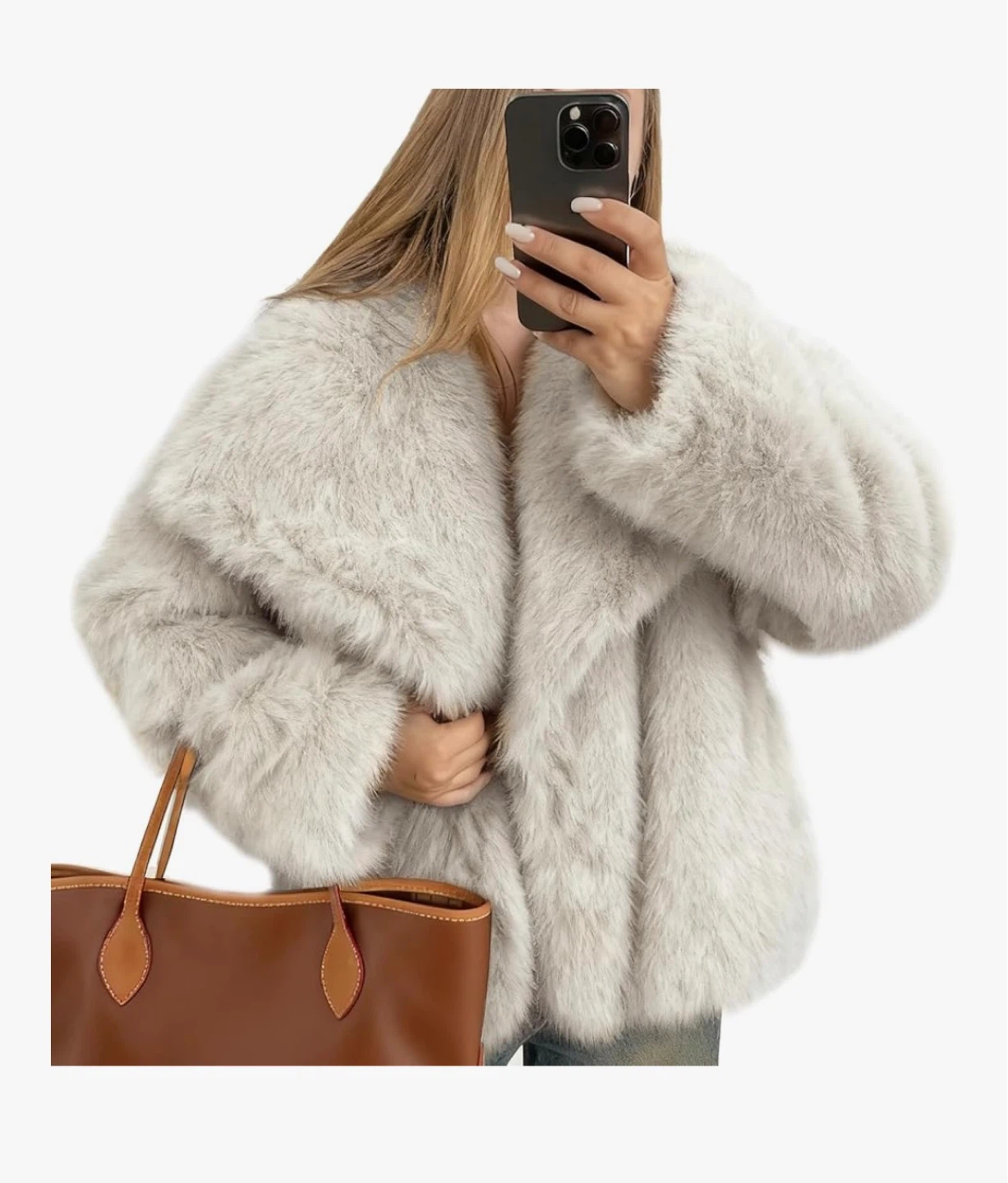 Brand New Luxury Faux Fur Jacket Off White 🤍 - photo 2