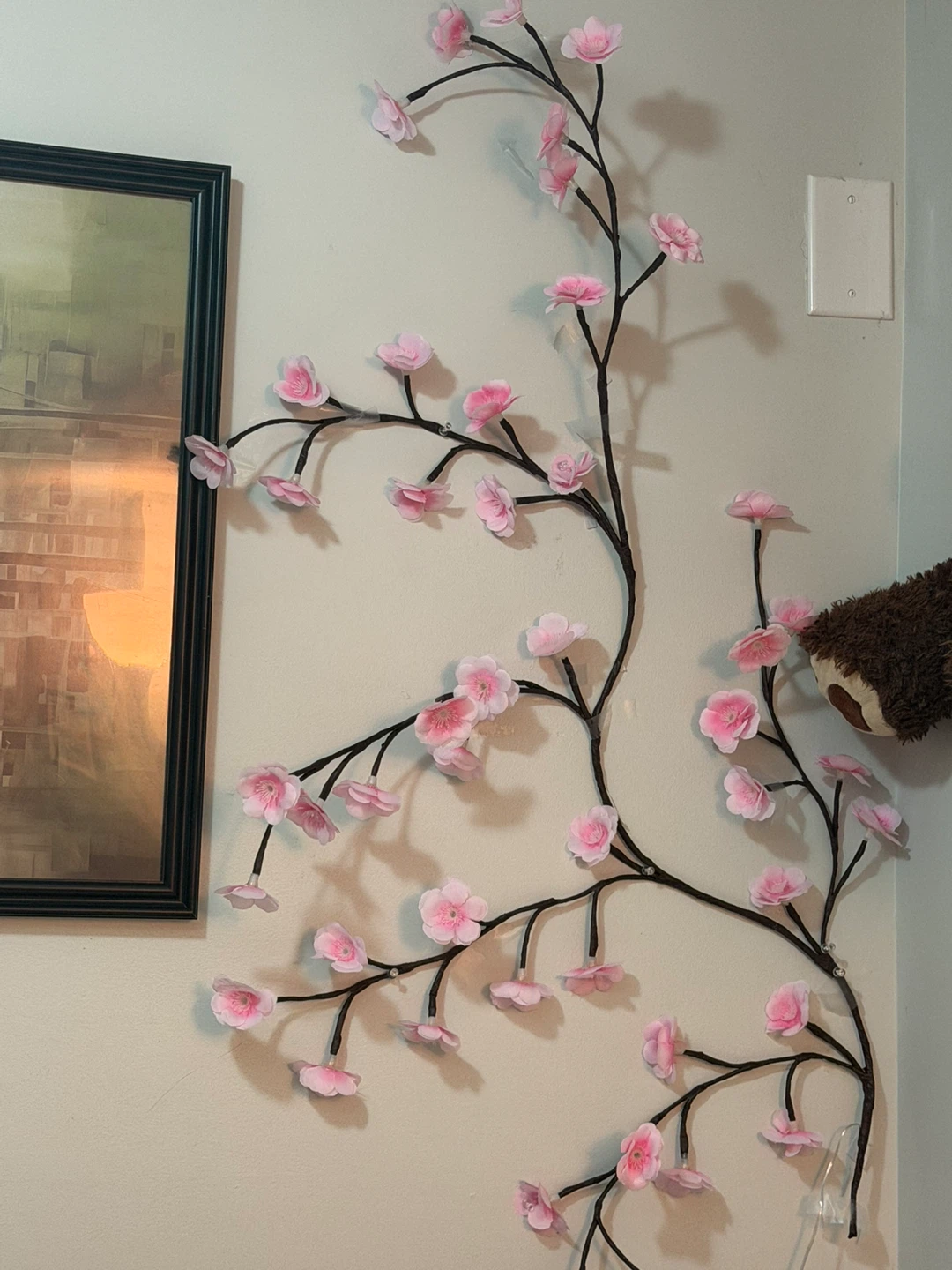 Pink Cherry Blossom Artificial Branch Light
