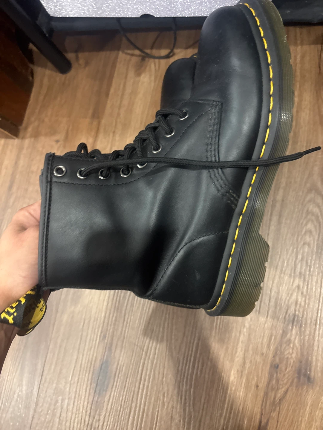 Dr. Martens Black Leather Lace-Up Boots - photo 2