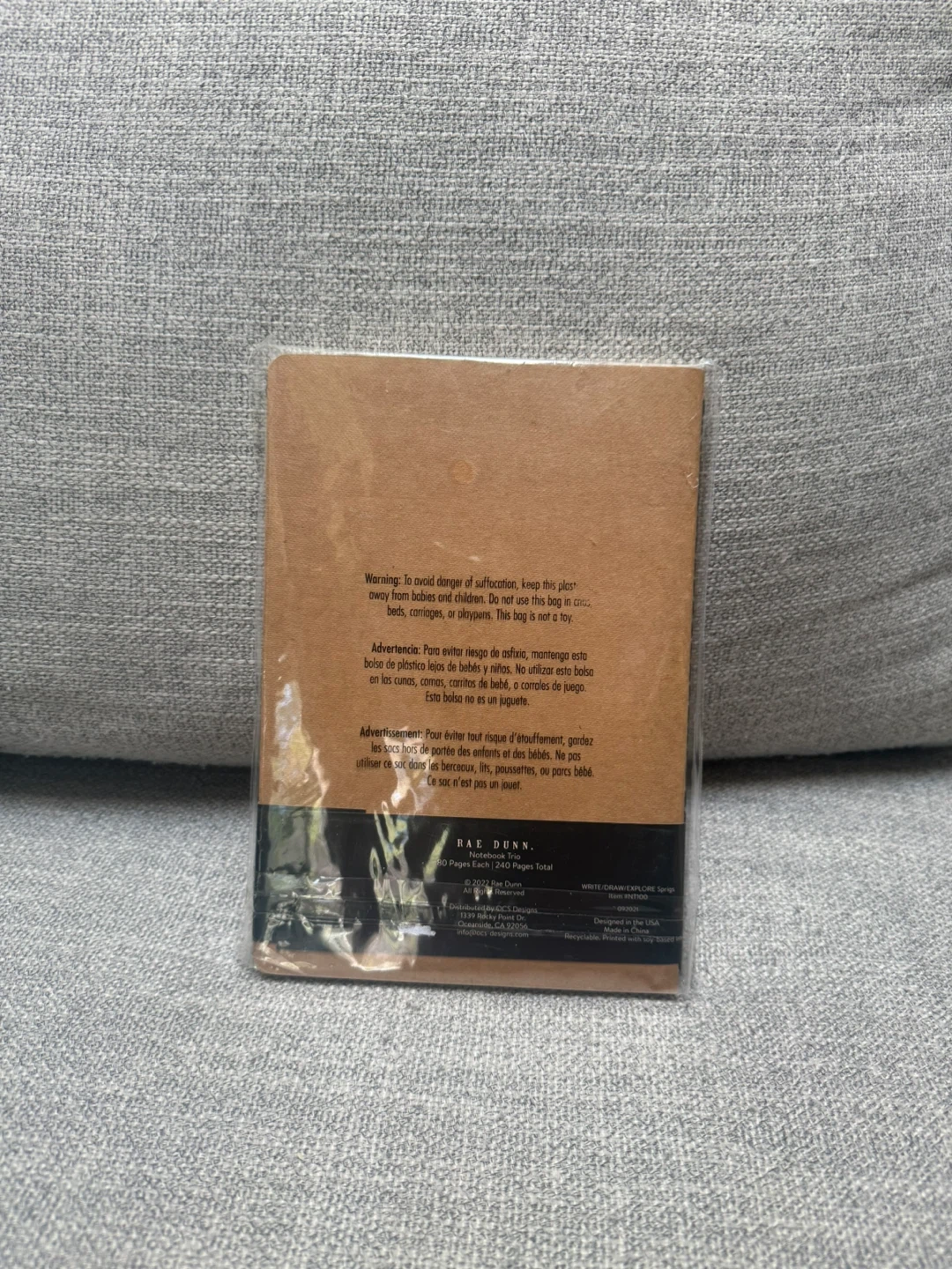 3x NEW Rae Dunn Notebooks packaged - photo 2