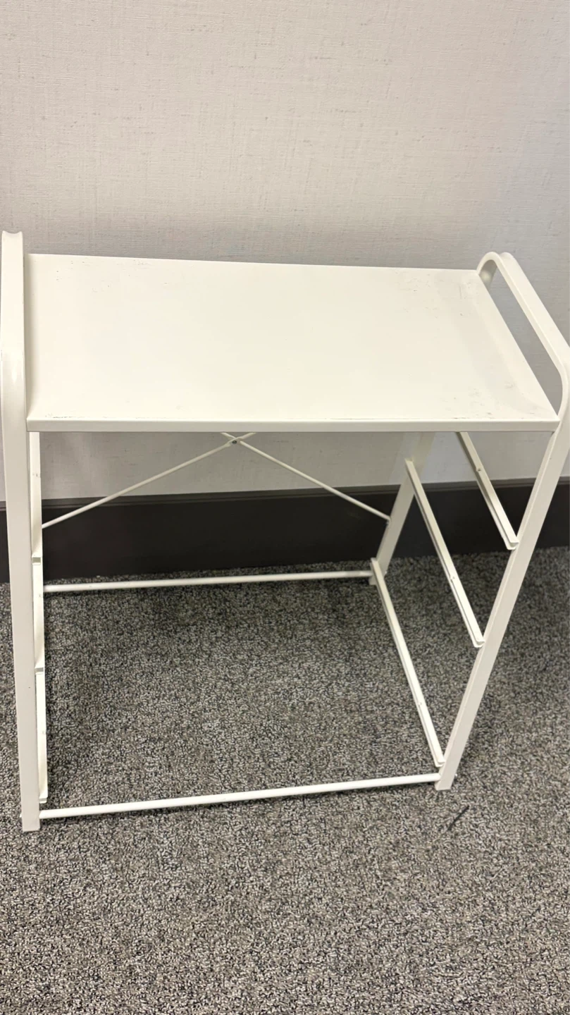 White Metal Shelf Unit
