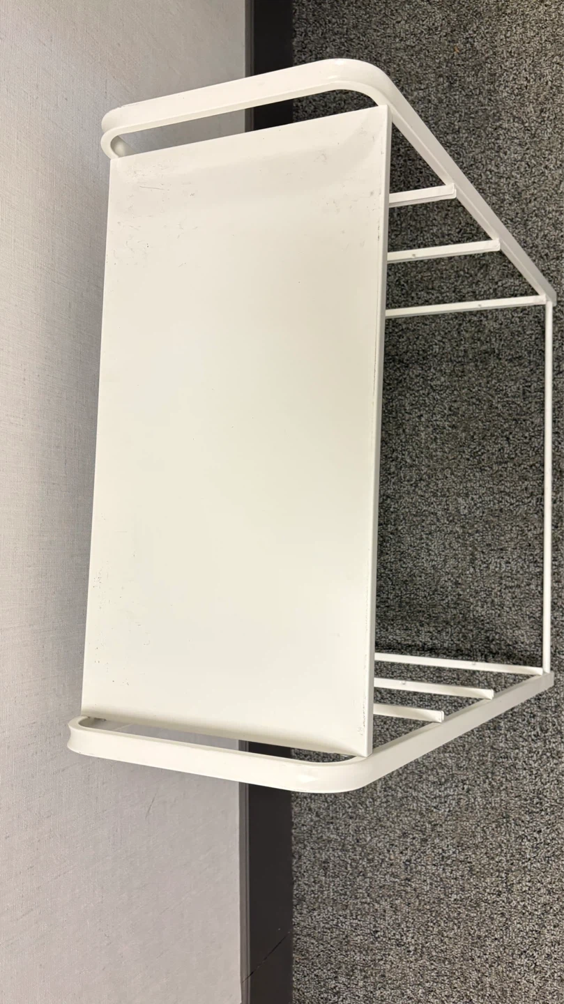 White Metal Shelf Unit - photo 4