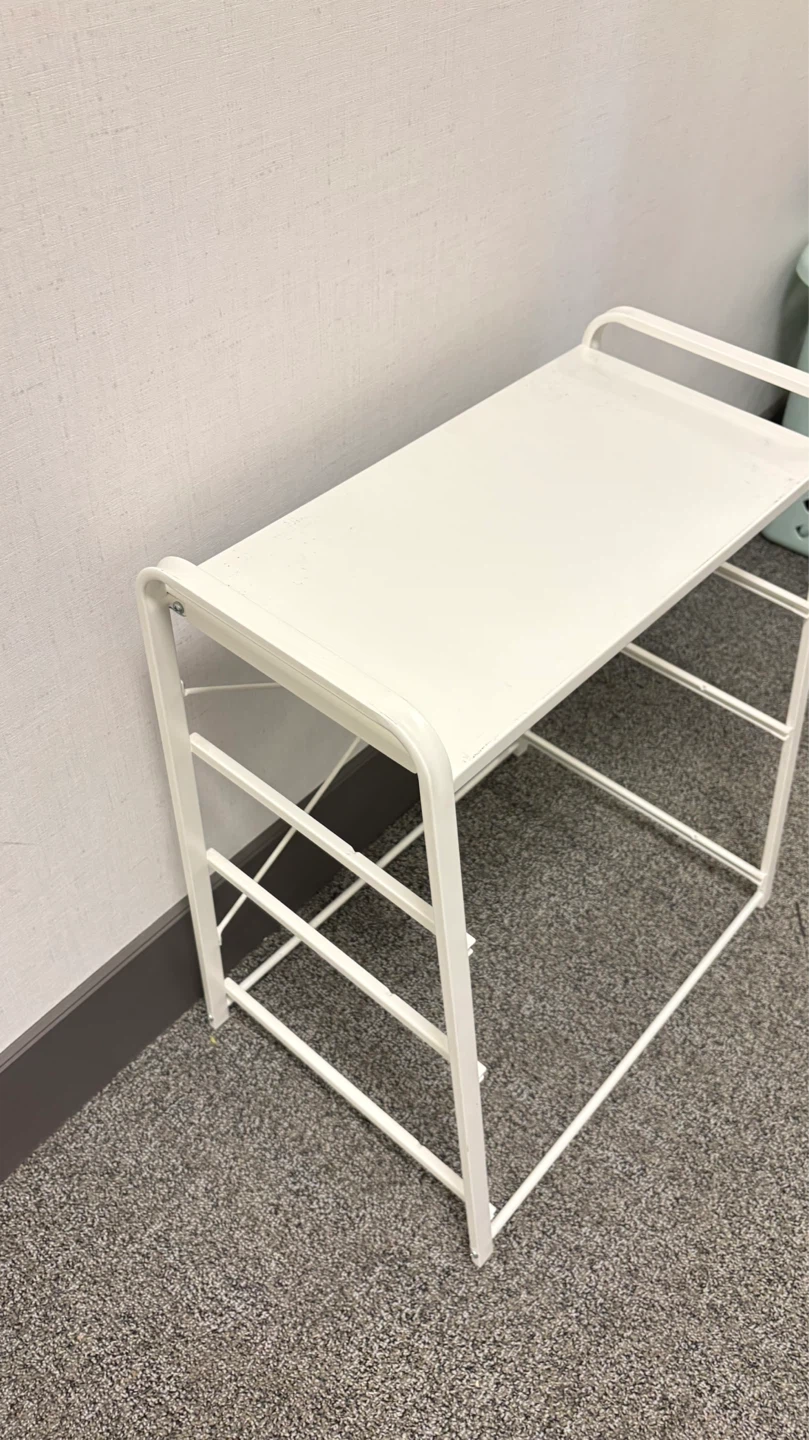 White Metal Shelf Unit - photo 3