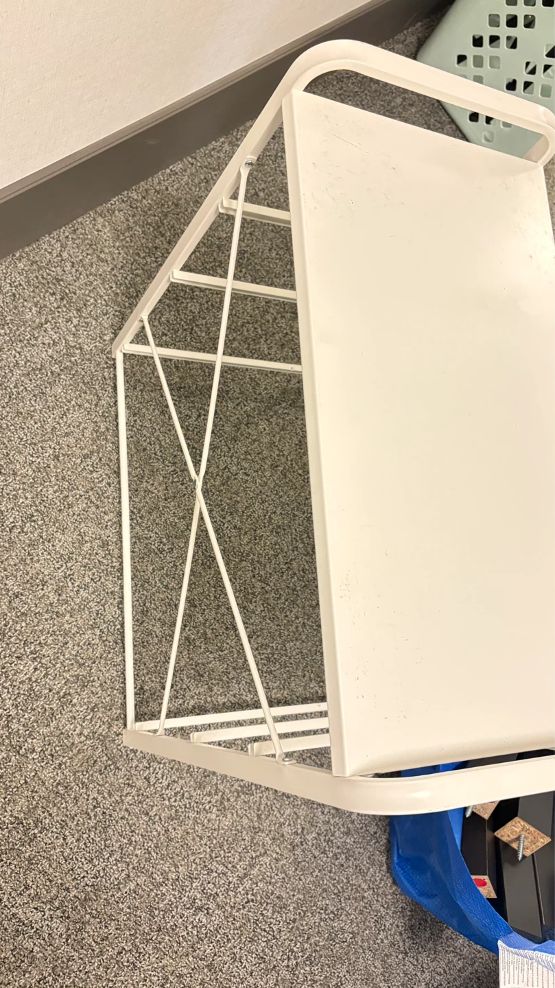 White Metal Shelf Unit - photo 5