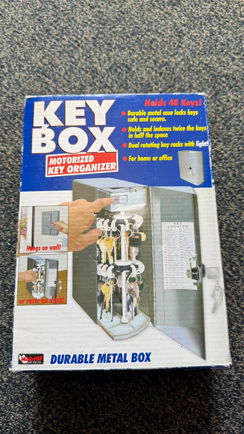 Magnif Key Box Motorized Key Organizer Holds 48 Keys