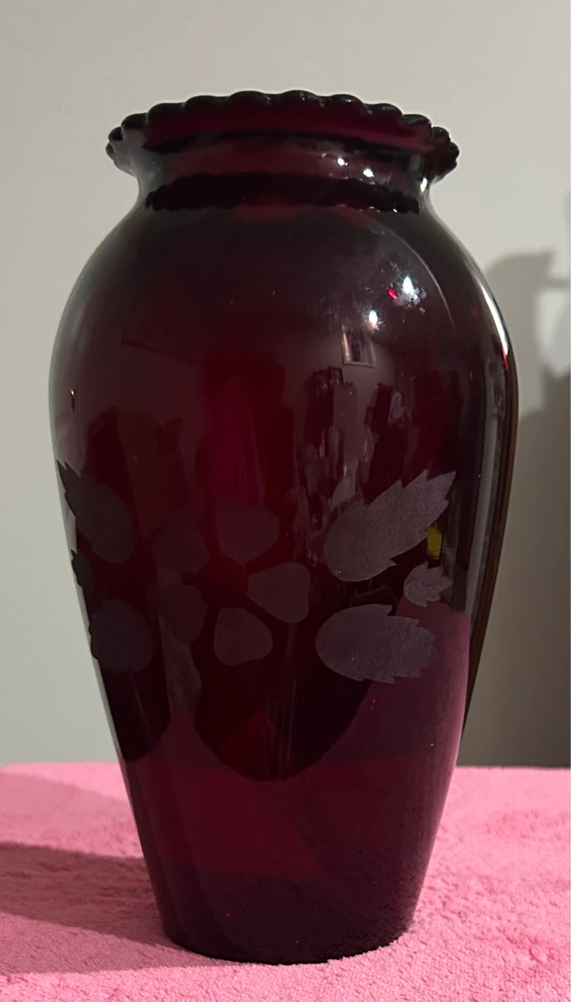Anchor Hocking Royal Ruby Glass Vase