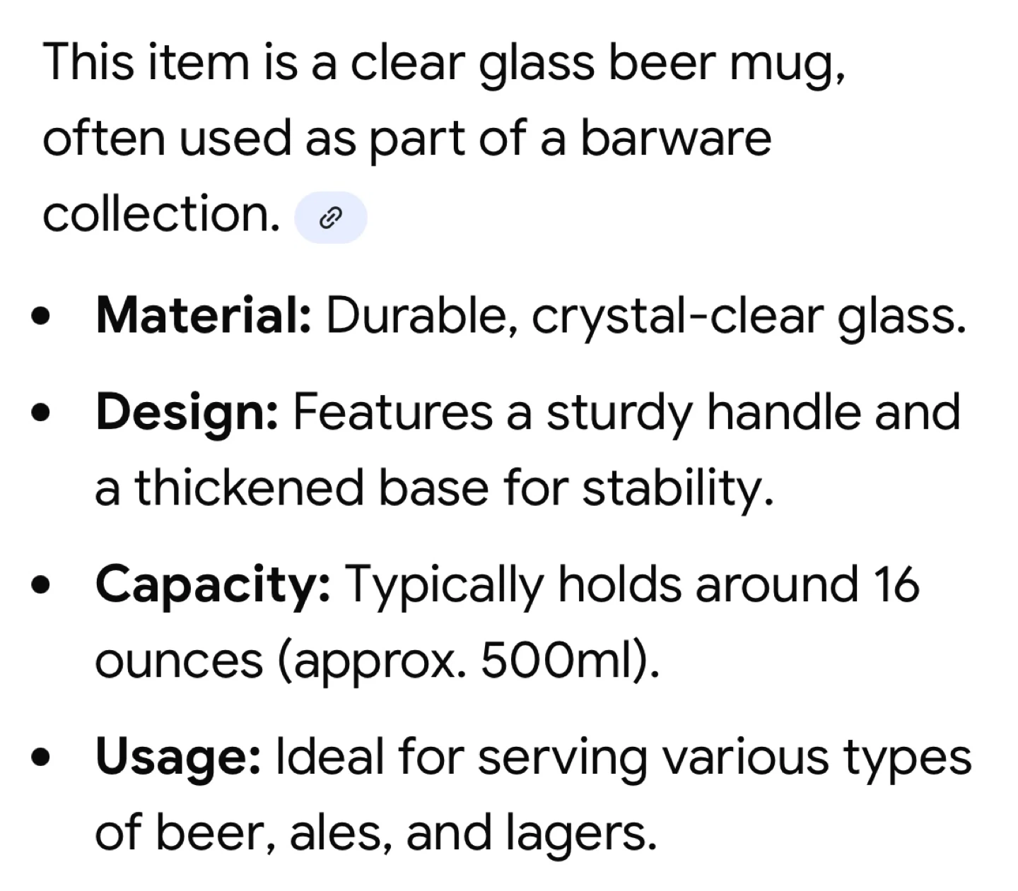 Crystal Beer Mug - photo 3
