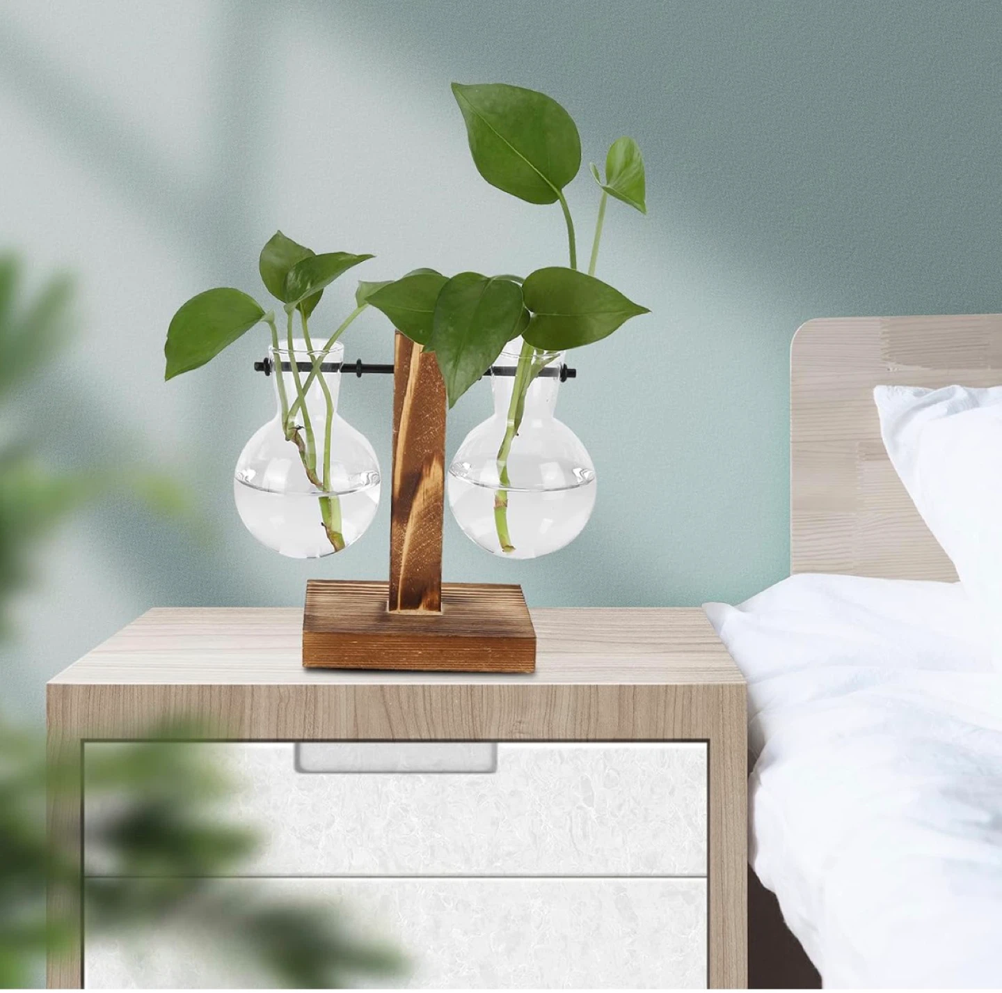 Wooden Frame Glass Vase - photo 2