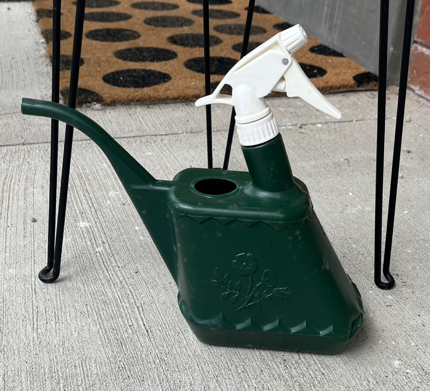 Black Metal Plant Stand with Watering Can - photo 5