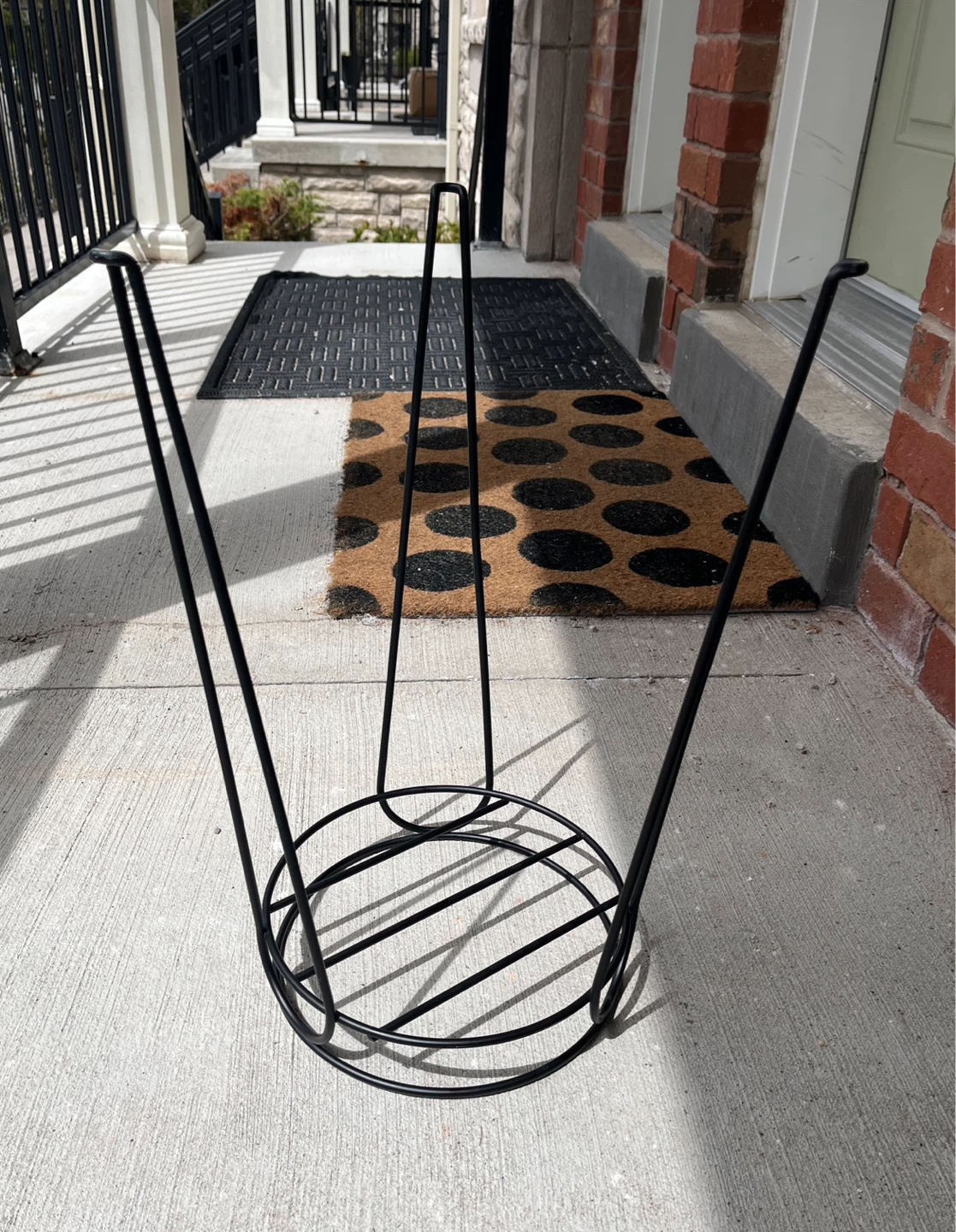 Black Metal Plant Stand with Watering Can - photo 2