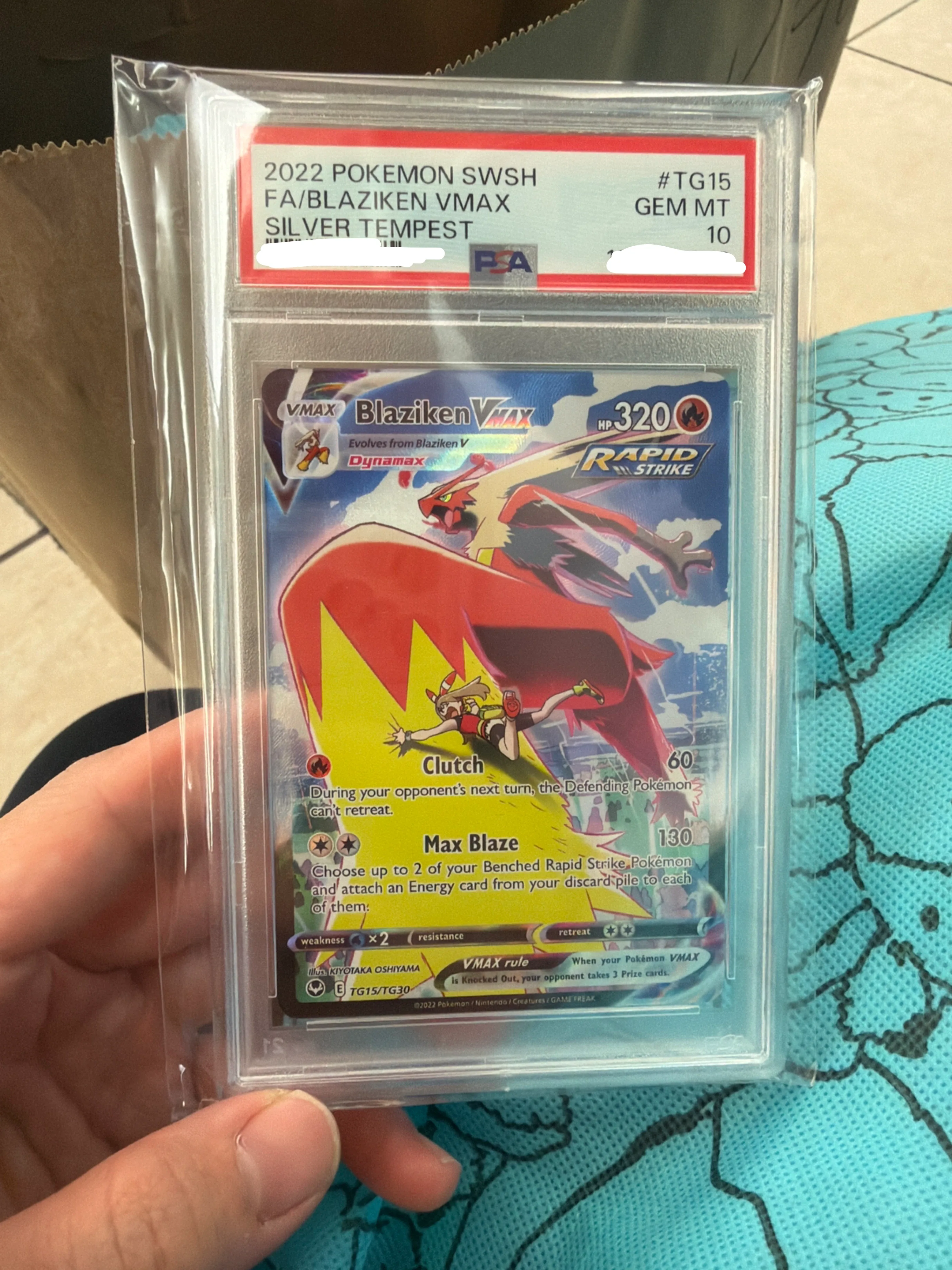 2022 Pokemon SWSH FA Blaziken VMAX Silver Tempest Trading Card