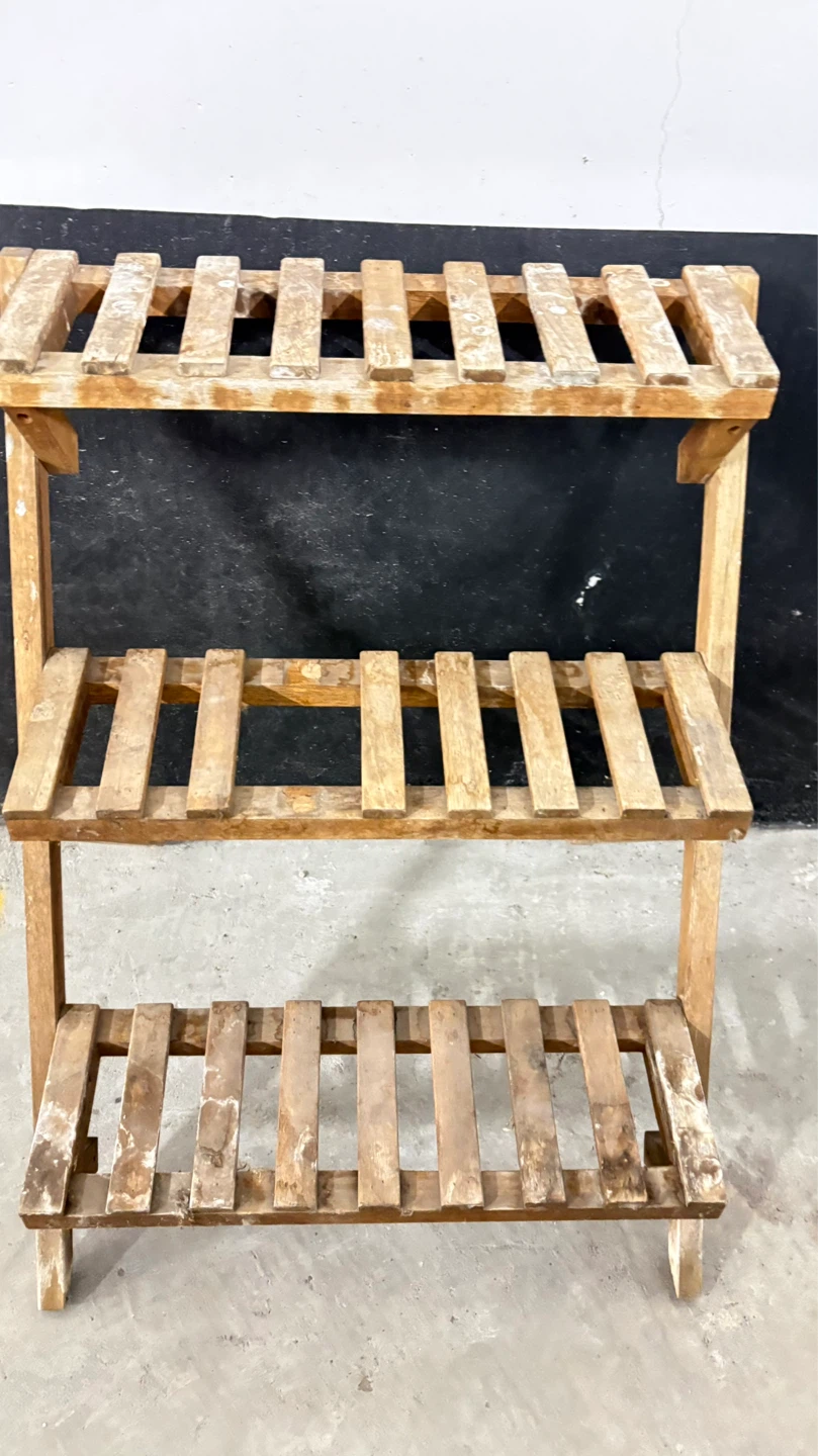Wooden 3-Tier Folding Shelf - photo 5