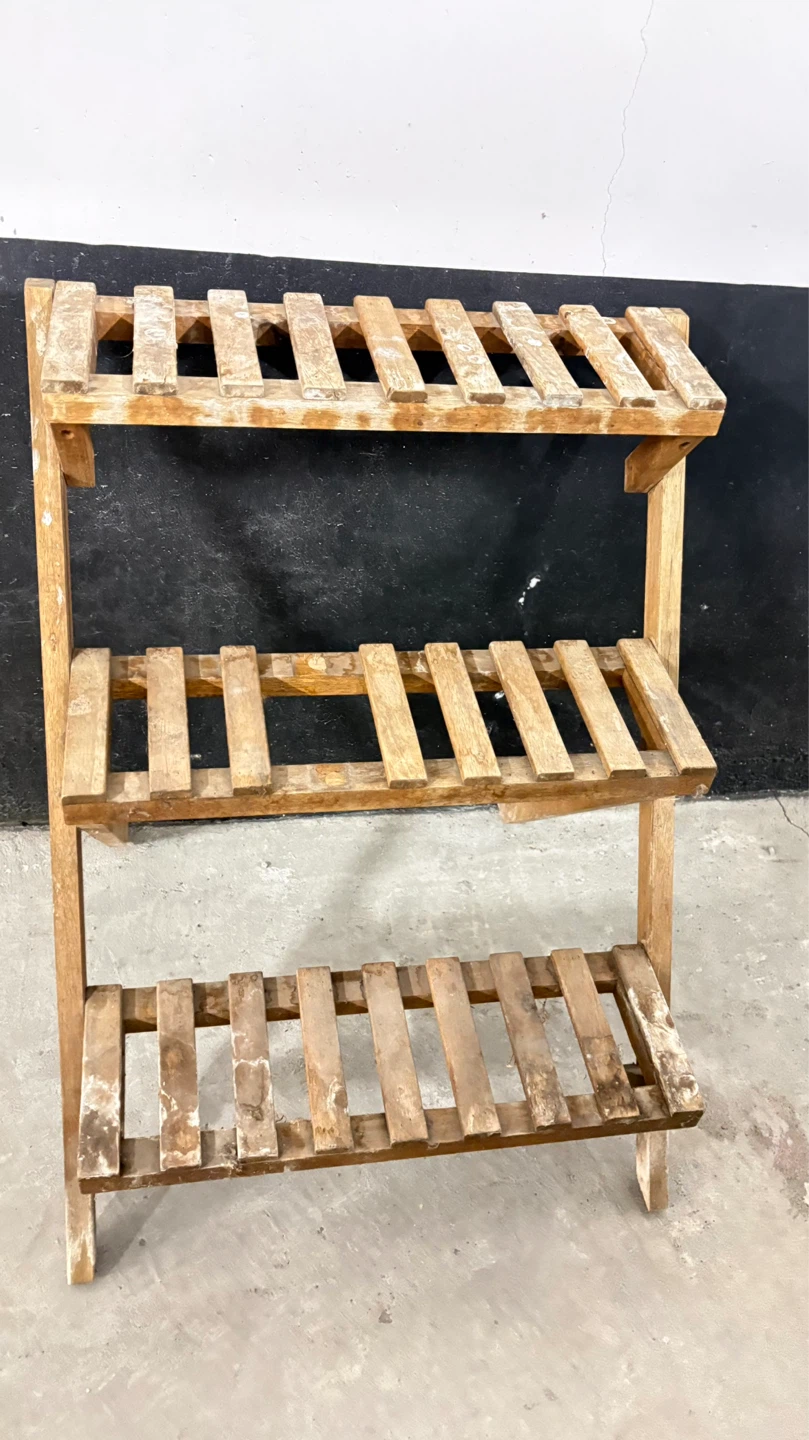 Wooden 3-Tier Folding Shelf - photo 2