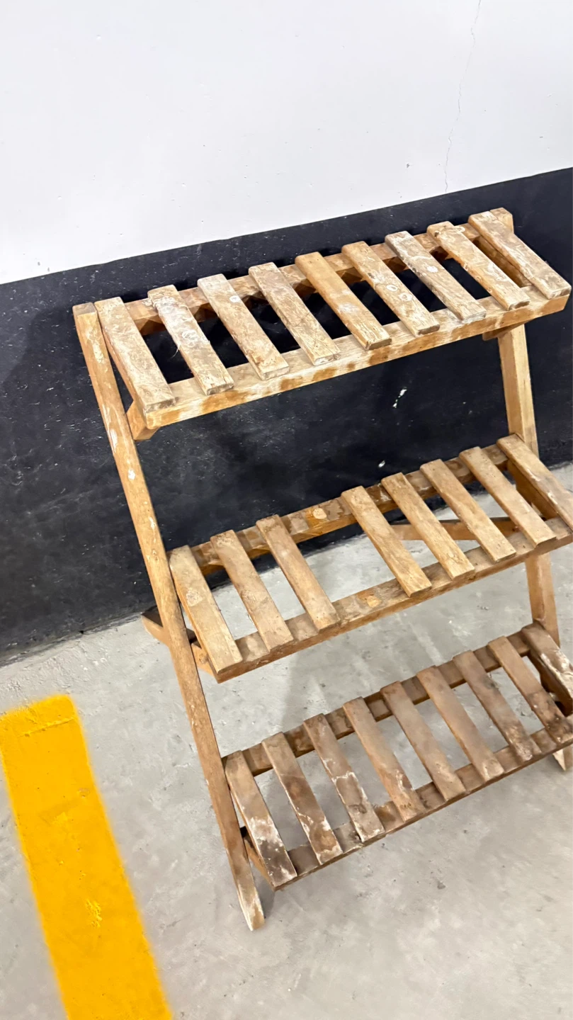 Wooden 3-Tier Folding Shelf - photo 3