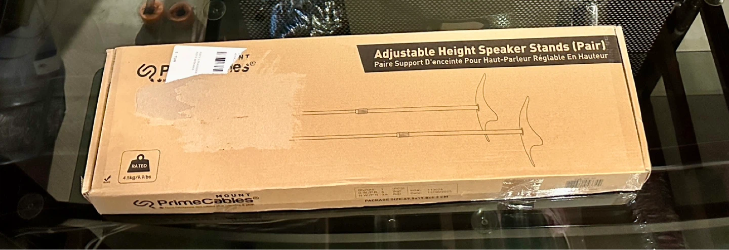 Brand New Prime Cables Adjustable Speaker Stands – BNIB