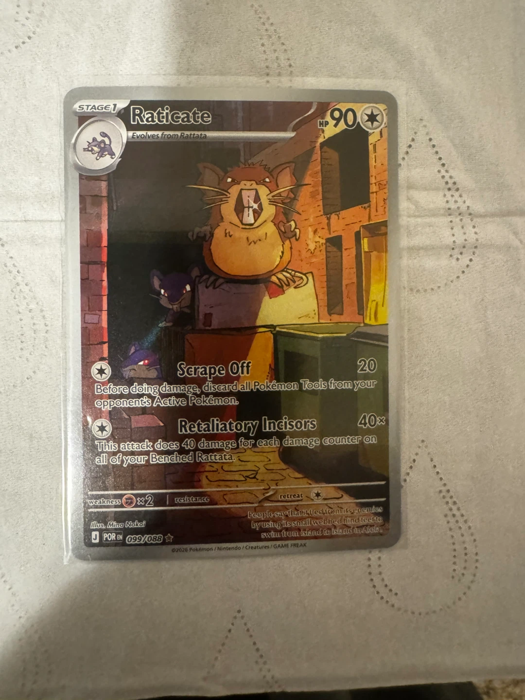 Pokemon Raticate Stage 1 Trading Card - photo 2