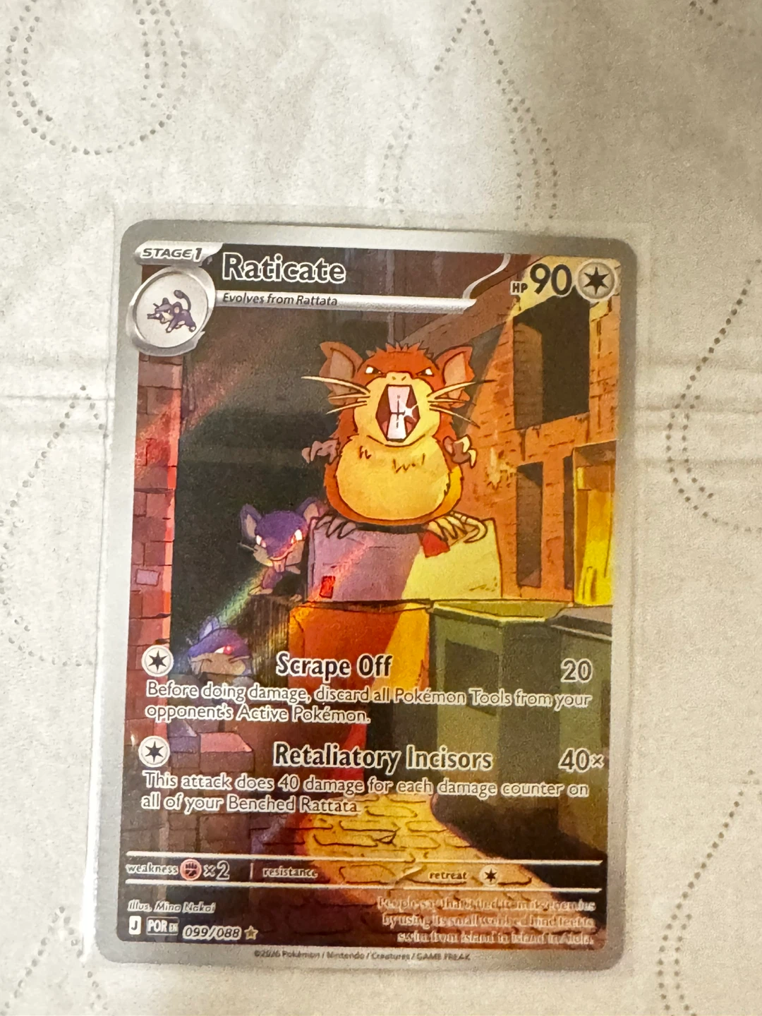 Pokemon Raticate Stage 1 Trading Card - photo 4