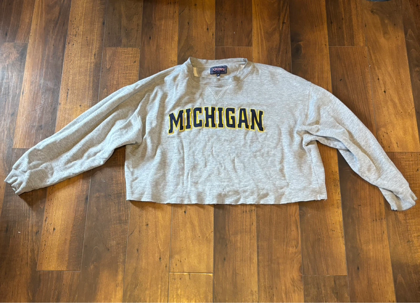 Cropped Champs Sports Michigan Wolverines Crewneck Sweatshirt XL