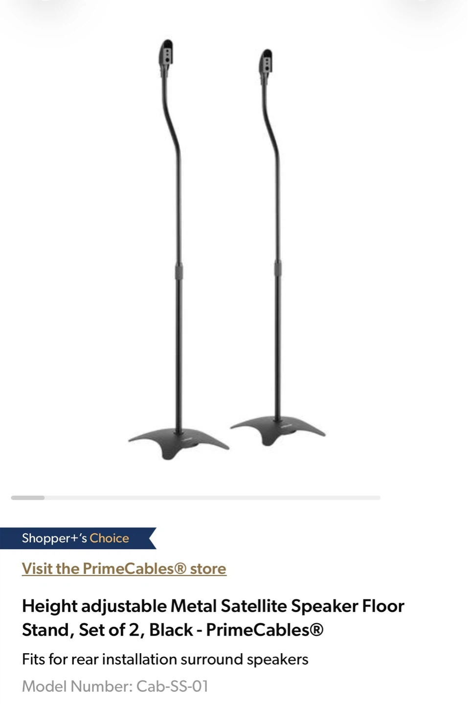 Prime Cables Adjustable Speaker Stands – Great Condition - photo 3
