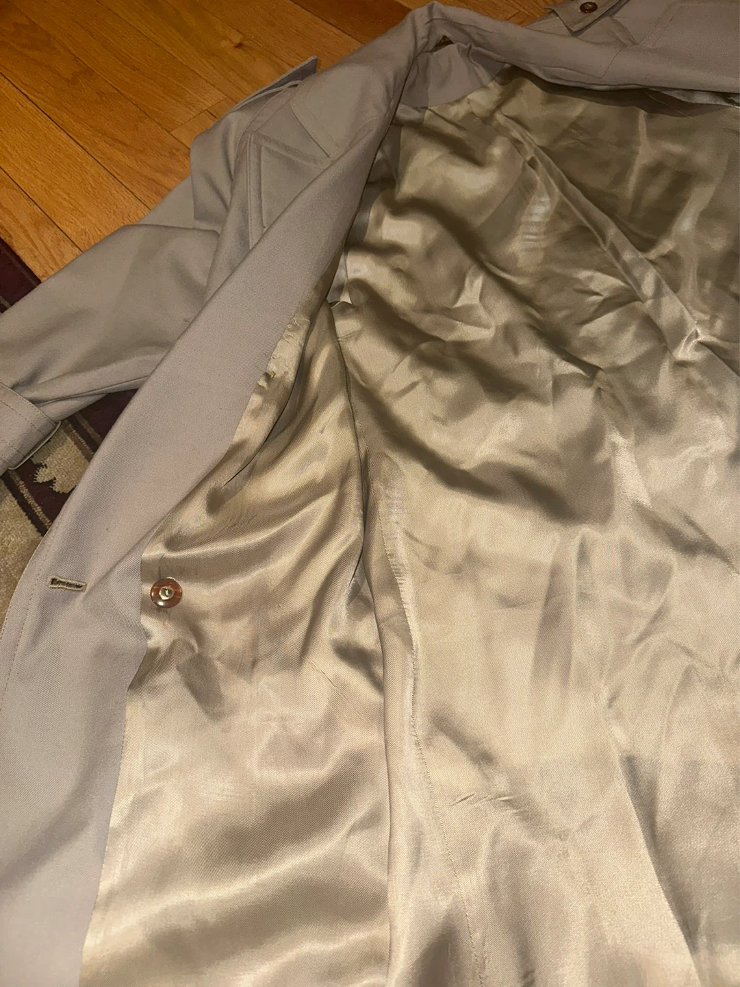 Vintage Wool Trench Coat with Belt - photo 5