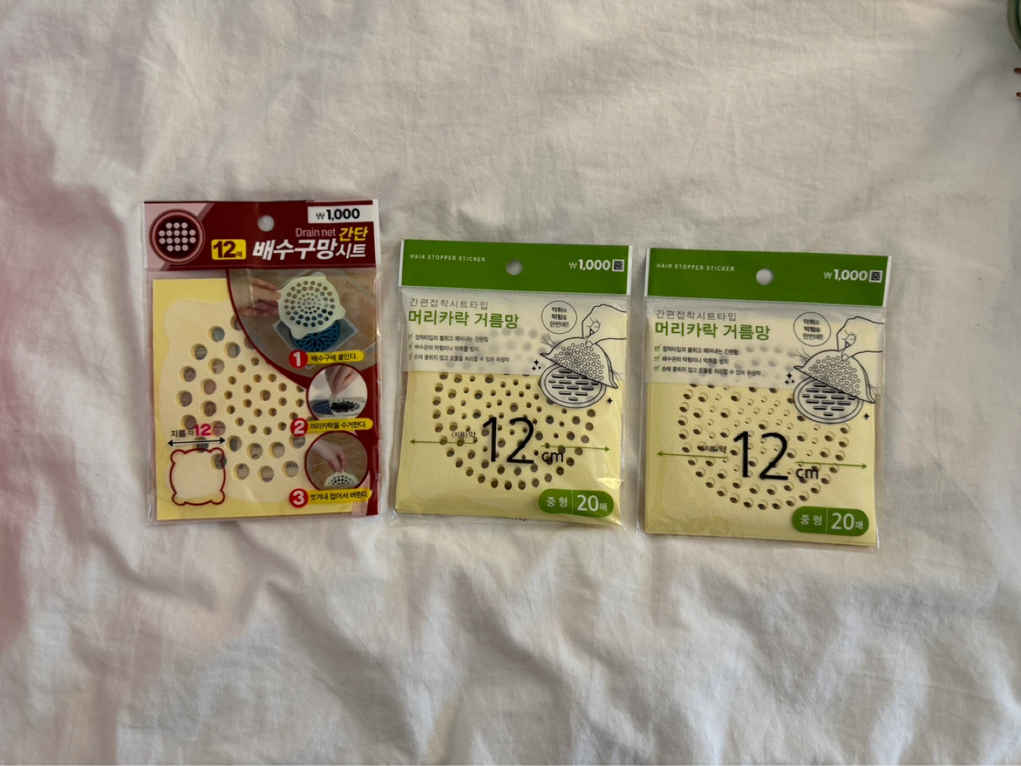 Drain stickers that prevent hair going down