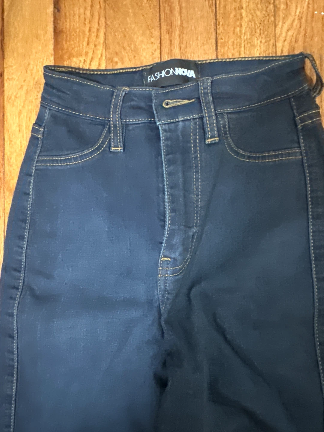 Fashion Nova Dark Wash High Waisted Skinny Jeans Size 0 - photo 2