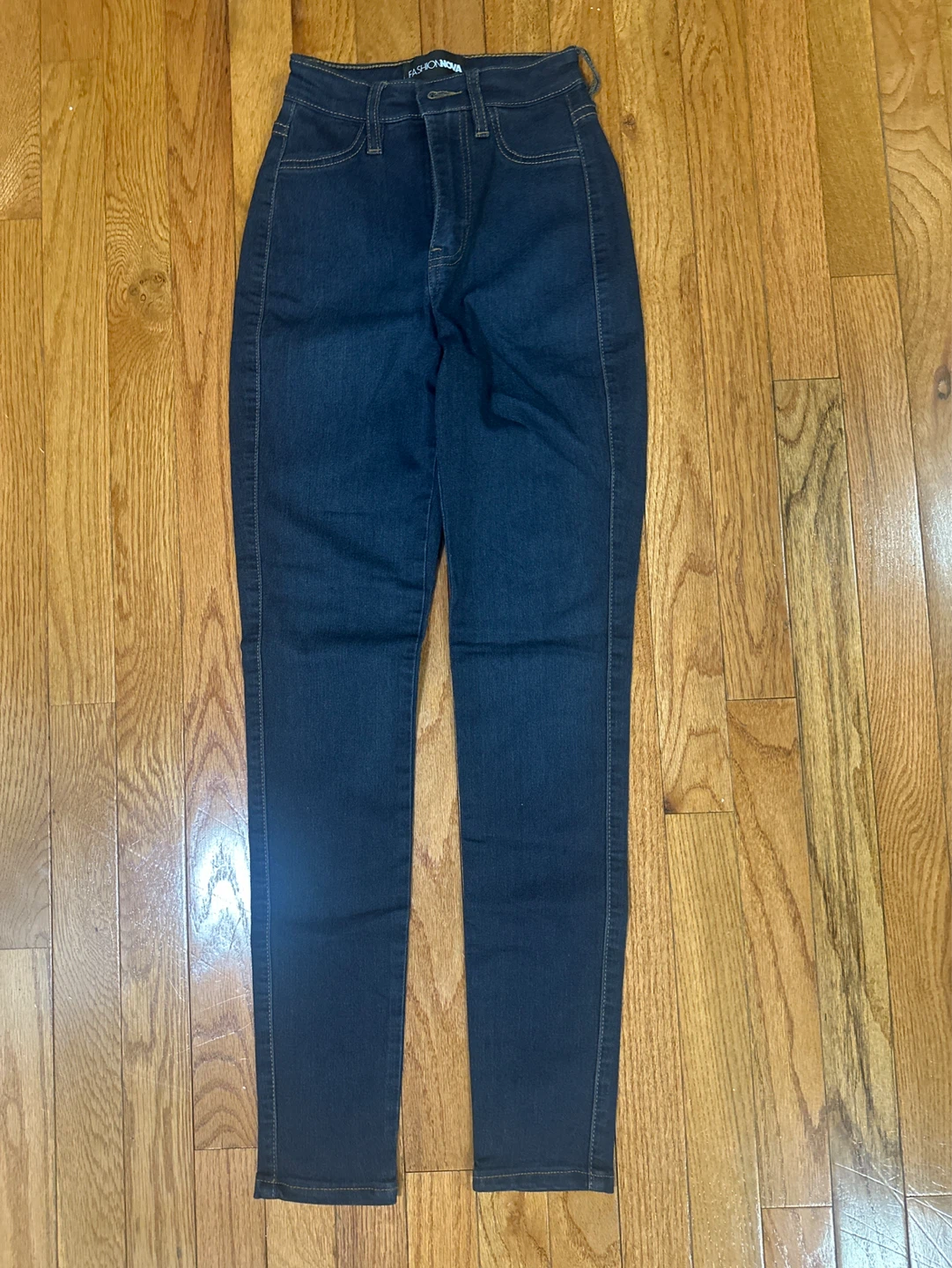 Fashion Nova Dark Wash High Waisted Skinny Jeans Size 0
