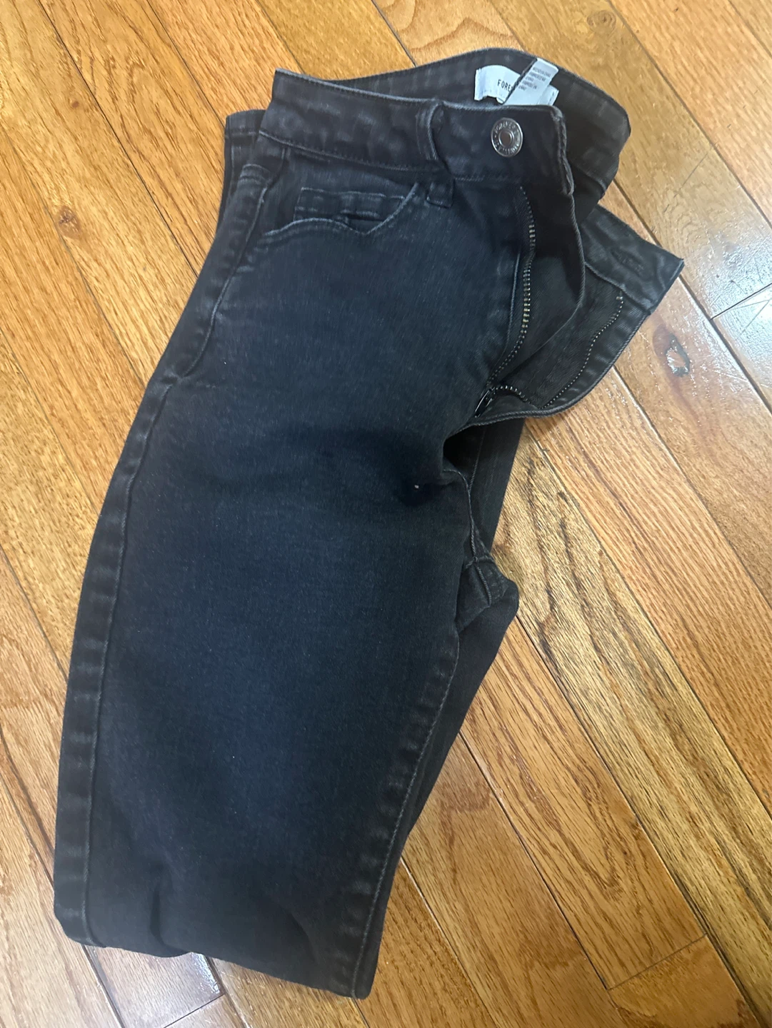 Forever 21 Black Denim Jeans Size 25 - photo 2