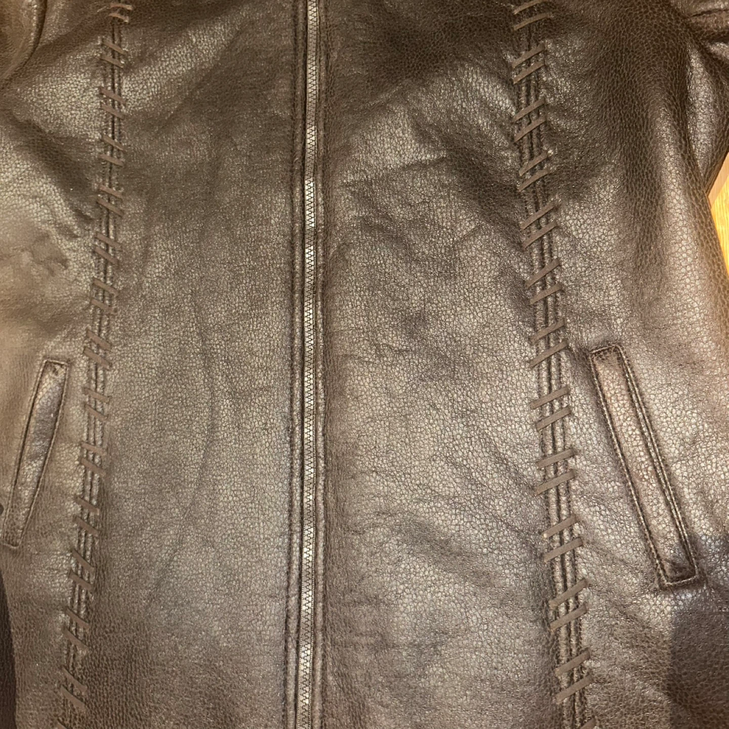 Vintage Leather Hooded Jacket with Fur Lining - photo 5