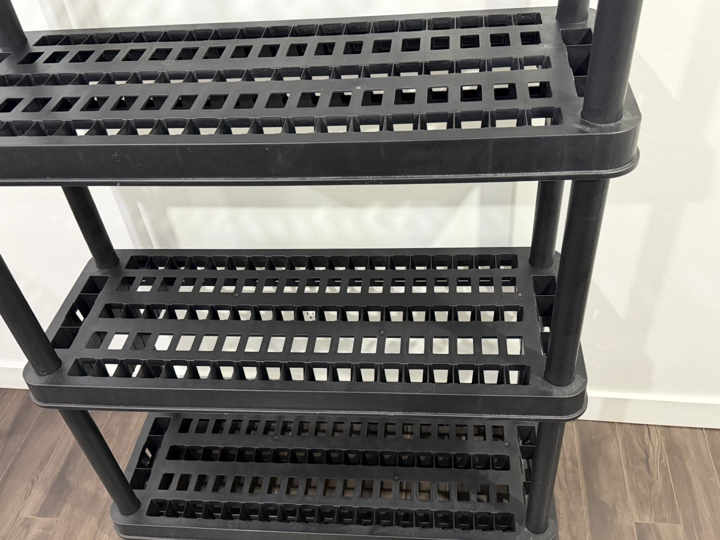 Moving sale-TuffStore 4-Shelf Resin Shelving Unit,Black - photo 4
