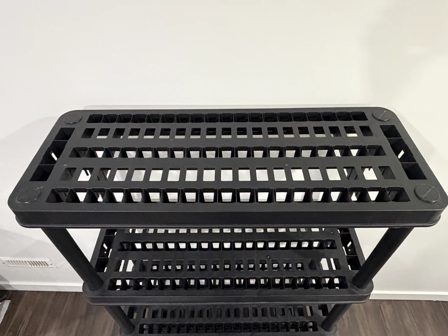 Moving sale-TuffStore 4-Shelf Resin Shelving Unit,Black - photo 5