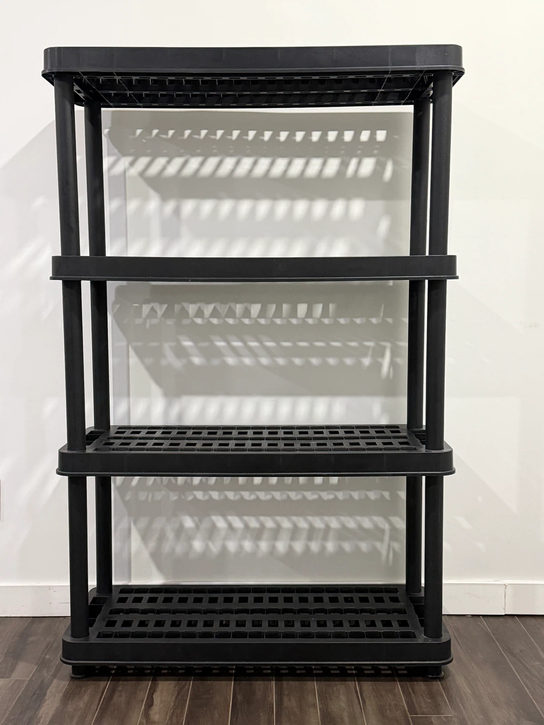 Moving sale-TuffStore 4-Shelf Resin Shelving Unit,Black