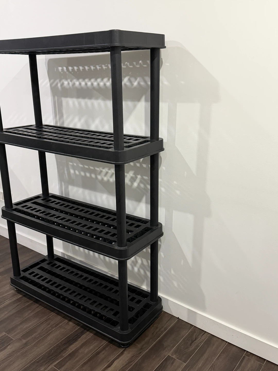 Moving sale-TuffStore 4-Shelf Resin Shelving Unit,Black - photo 3