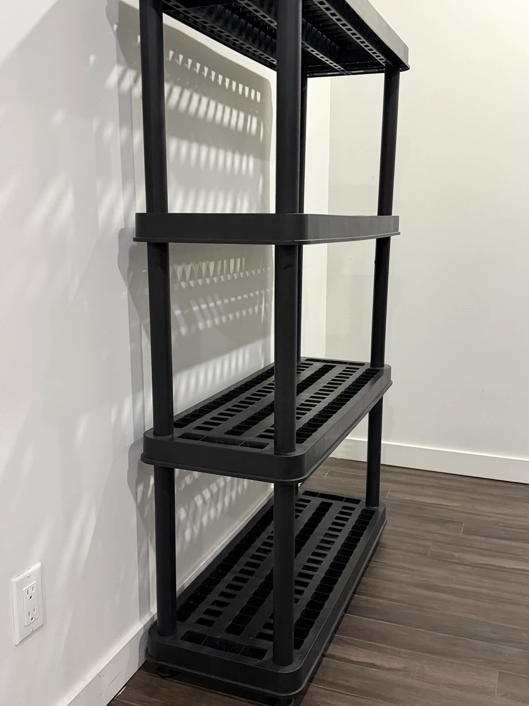 Moving sale-TuffStore 4-Shelf Resin Shelving Unit,Black - photo 2