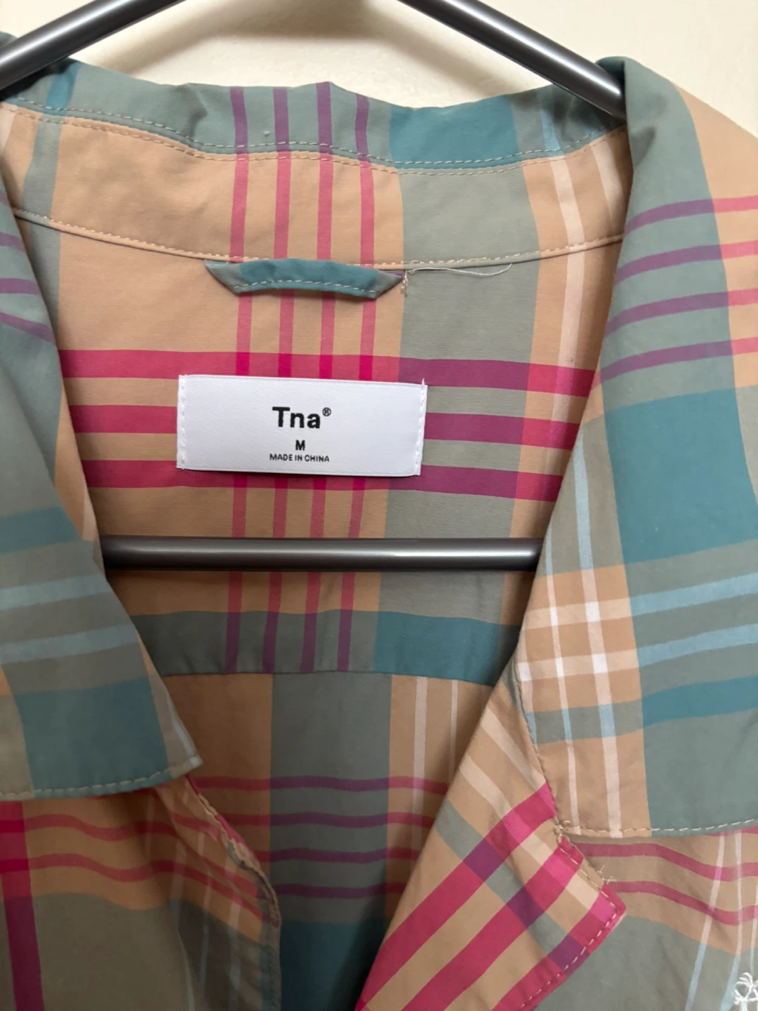 Women’s TNA Plaid Short Sleeve Shirt- M - photo 3
