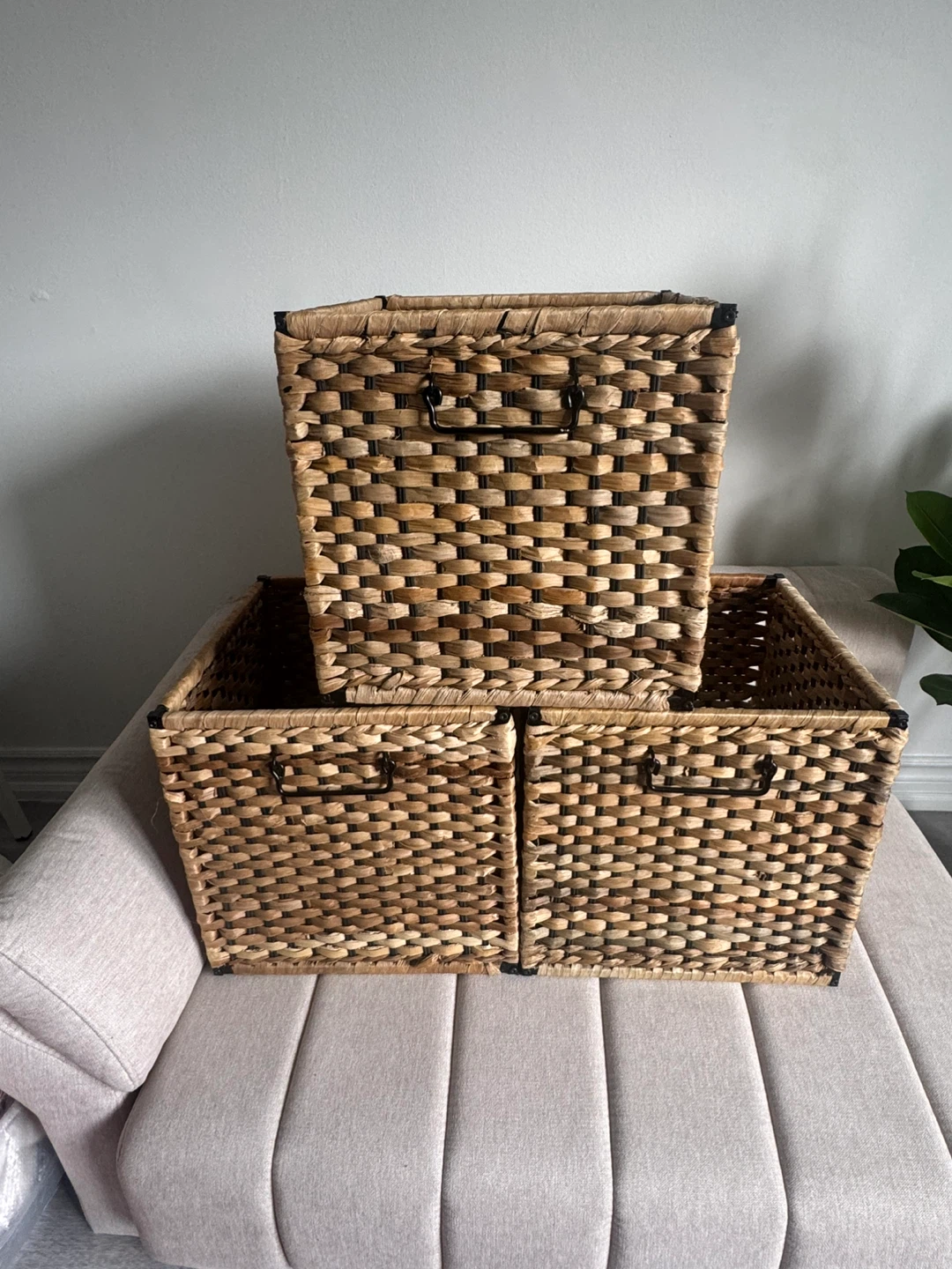 Set of 3 Woven Storage Baskets
