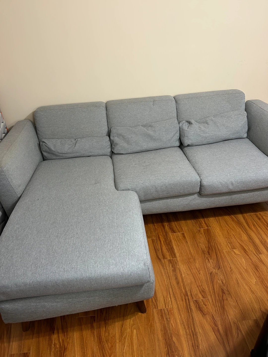 Grey Sectional Sofa with Chaise - photo 3