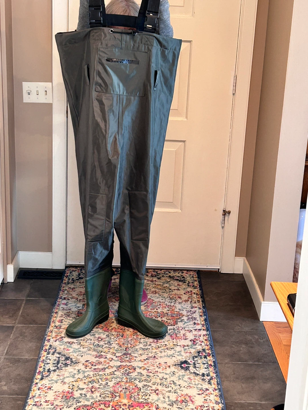 Dark Green Waders with Boots size 12 - photo 2