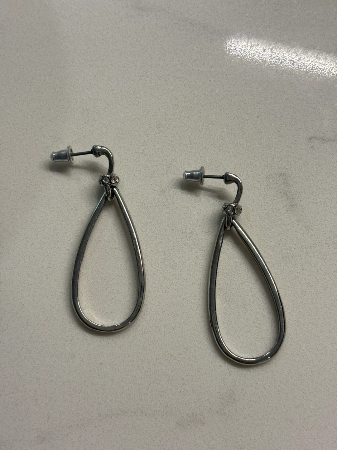 Silver Teardrop Dangle Earrings - photo 4