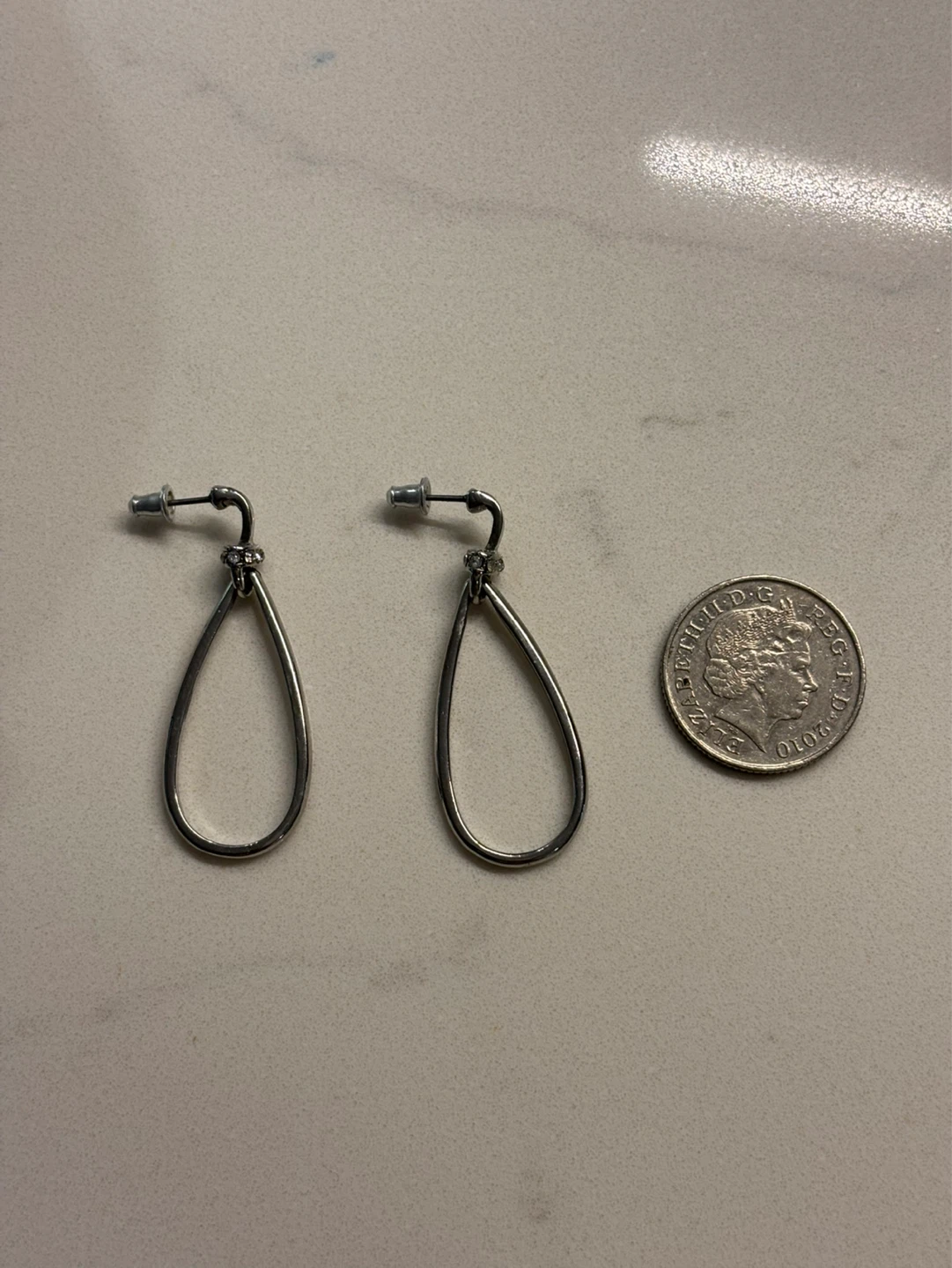 Silver Teardrop Dangle Earrings - photo 3