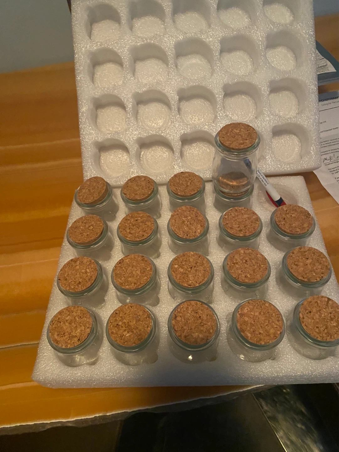Brand new Beautiful mini Glass Jars with Cork Lids