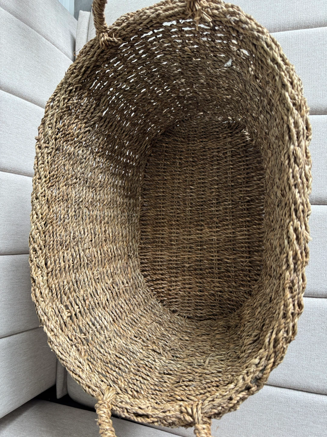 Woven Oval Basket with Handles - photo 2