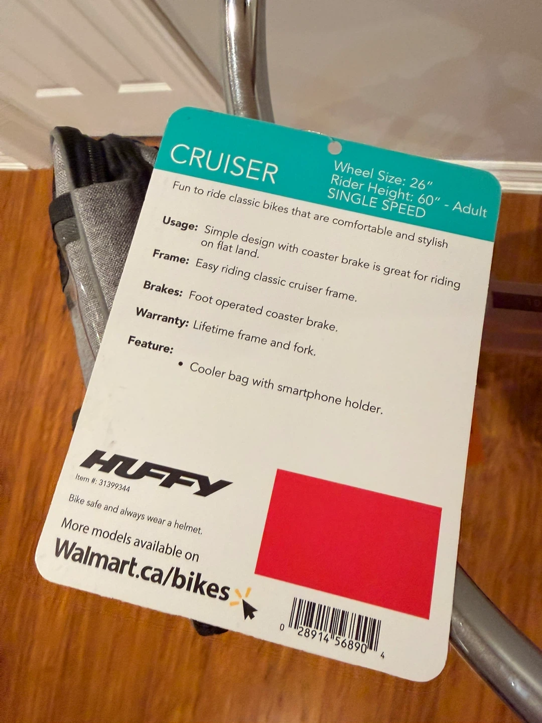 NEW Huffy Cruiser Bike with Cooler Bag and Air Pump - photo 3