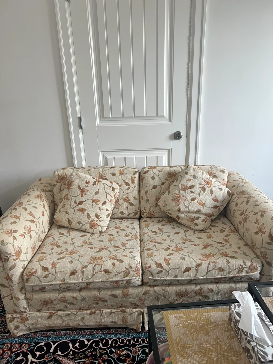 Floral Pattern Loveseat Sofa - photo 2